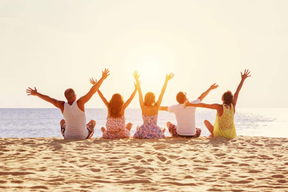 friends on the beach